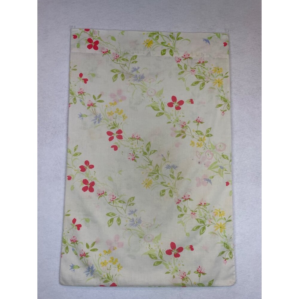 Vintage Sears Perma-Prest Floral Pillowcase 50/50 Cotton Polyester Blend